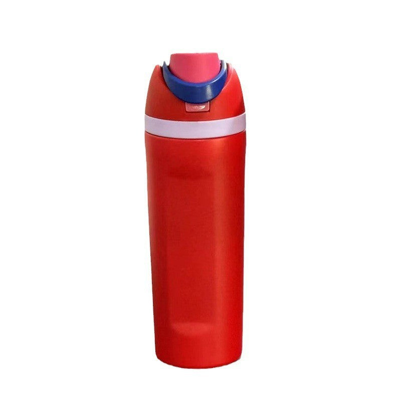 Owala FreeSip style insulated stainless steel water bottle with straw, suitable for sports and travel, BPA free Letianpai