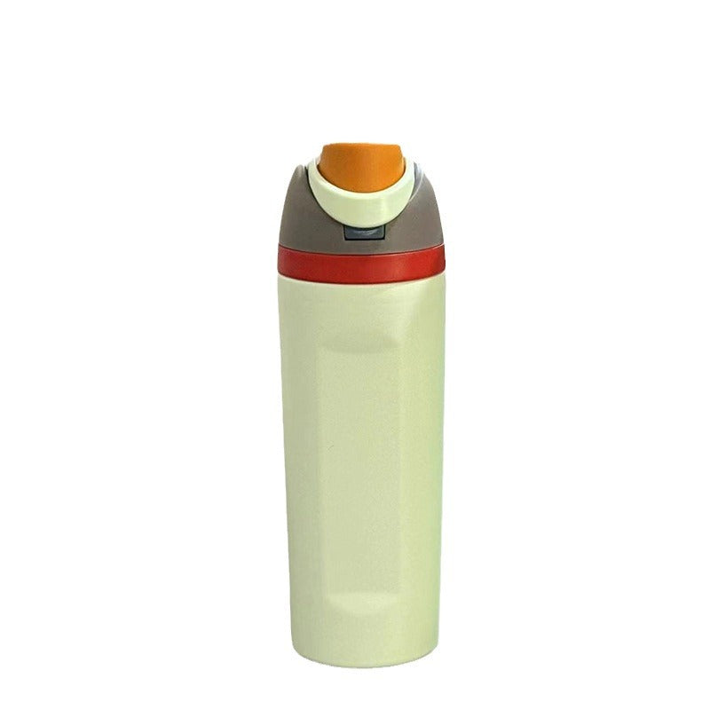 Owala FreeSip style insulated stainless steel water bottle with straw, suitable for sports and travel, BPA free Letianpai