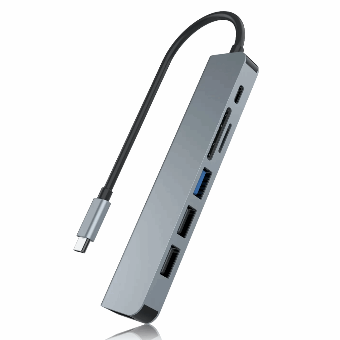 7-in-1 Usb C Hub Multifunctional Vga Compatible Type C Splitter Station 7-Port Docking Converter Adapter for Laptops and Phones Letianpai