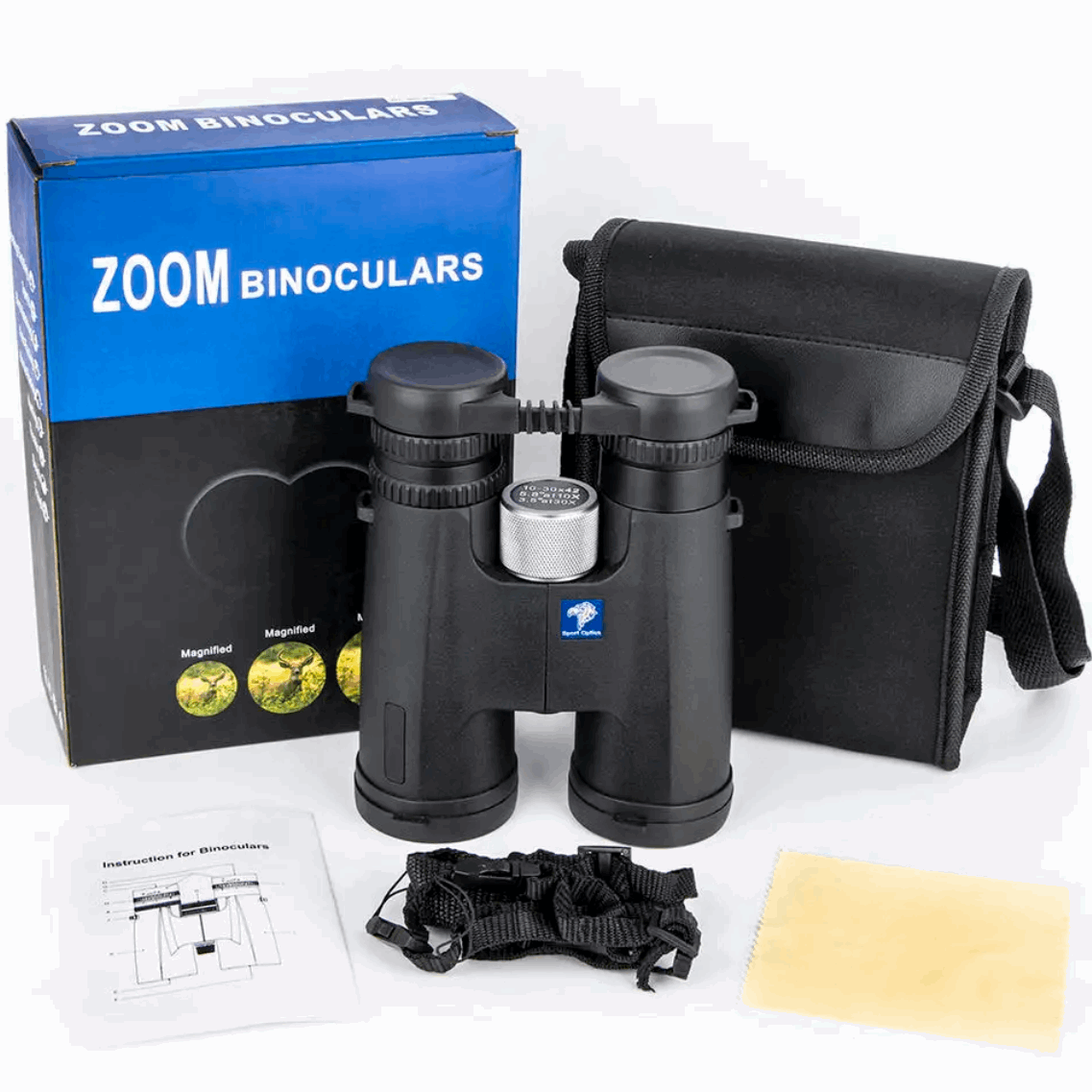 LeTianPai 10-30x50 Zoom Binoculars with Tripod Adaptor for Stargazing, Birding, Hiking, Sports, Travelling, Camping Letianpai