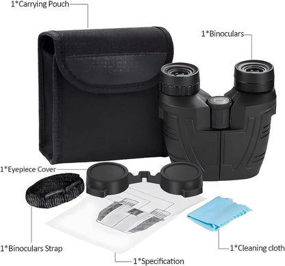 LeTianPai 12x25 Compact Binoculars with Clear Low Light Vision, Large Eyepiece Waterproof Binoculars for Adults Kids,High Power Easy Focus Binoculars for Bird Watching,Outdoor Hunting,Travel,Sightseeing Letianpai