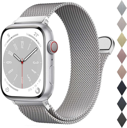 LeTianPai Mesh Metal Loop Compatible with Apple Watch Band 40mm 41mm 38mm 42mm 44mm 45mm 46mm 49mm Series Ultra SE 10 9 8 7 6 5 4 3 2 1 Women Men, Stainless Steel Strap with Magnetic Clasp for iWatch Bands Letianpai