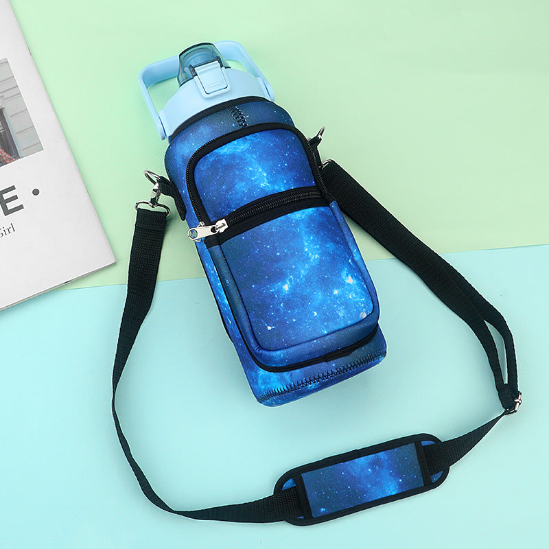 LeTianPai Water Bottle with Time Marker -Leak Proof Gym Bottle with Times to Drink -Ideal Gift for Fitness Sports & Outdoors Letianpai