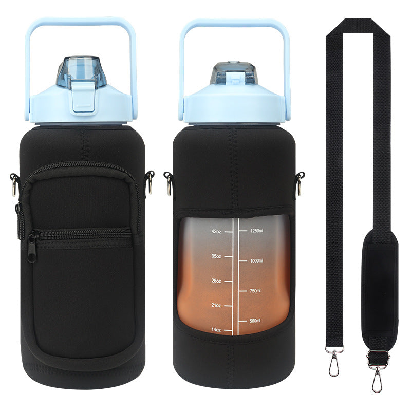 LeTianPai Water Bottle with Time Marker -Leak Proof Gym Bottle with Times to Drink -Ideal Gift for Fitness Sports & Outdoors Letianpai