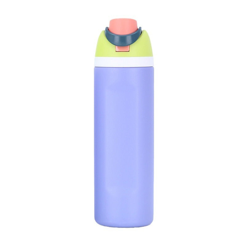 Owala FreeSip style insulated stainless steel water bottle with straw, suitable for sports and travel, BPA free Letianpai