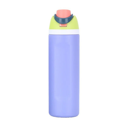 Owala FreeSip style insulated stainless steel water bottle with straw, suitable for sports and travel, BPA free Letianpai