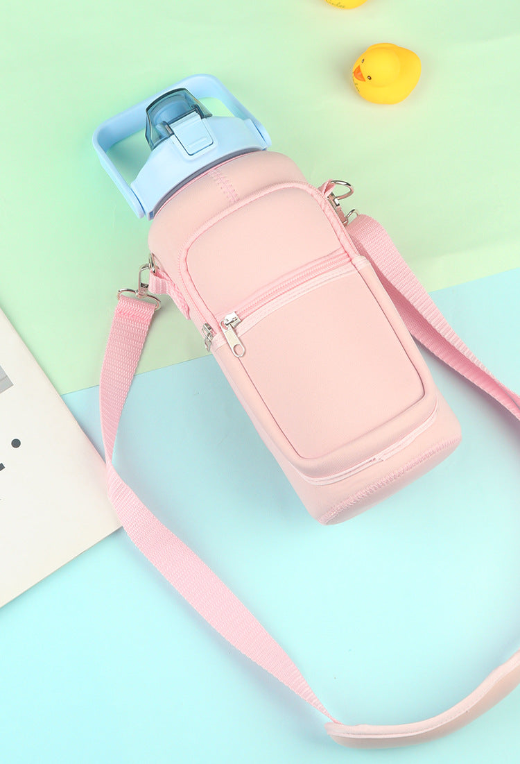 LeTianPai Water Bottle with Time Marker -Leak Proof Gym Bottle with Times to Drink -Ideal Gift for Fitness Sports & Outdoors Letianpai