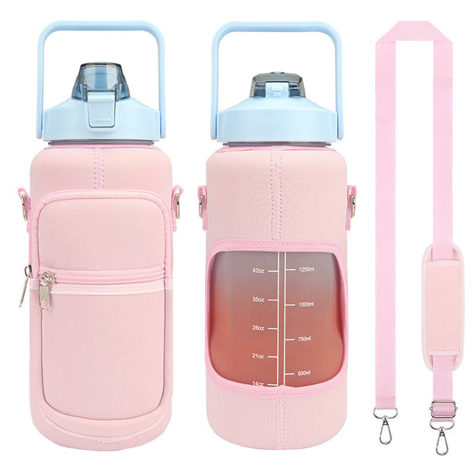 LeTianPai Water Bottle with Time Marker -Leak Proof Gym Bottle with Times to Drink -Ideal Gift for Fitness Sports & Outdoors Letianpai