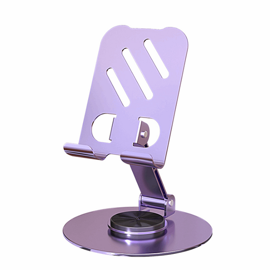 Adjustable Cell Phone Stand,  Aluminum Desktop Cellphone Stand with Anti-Slip Base and Convenient Charging Port, Fits All Smart Phones Letianpai