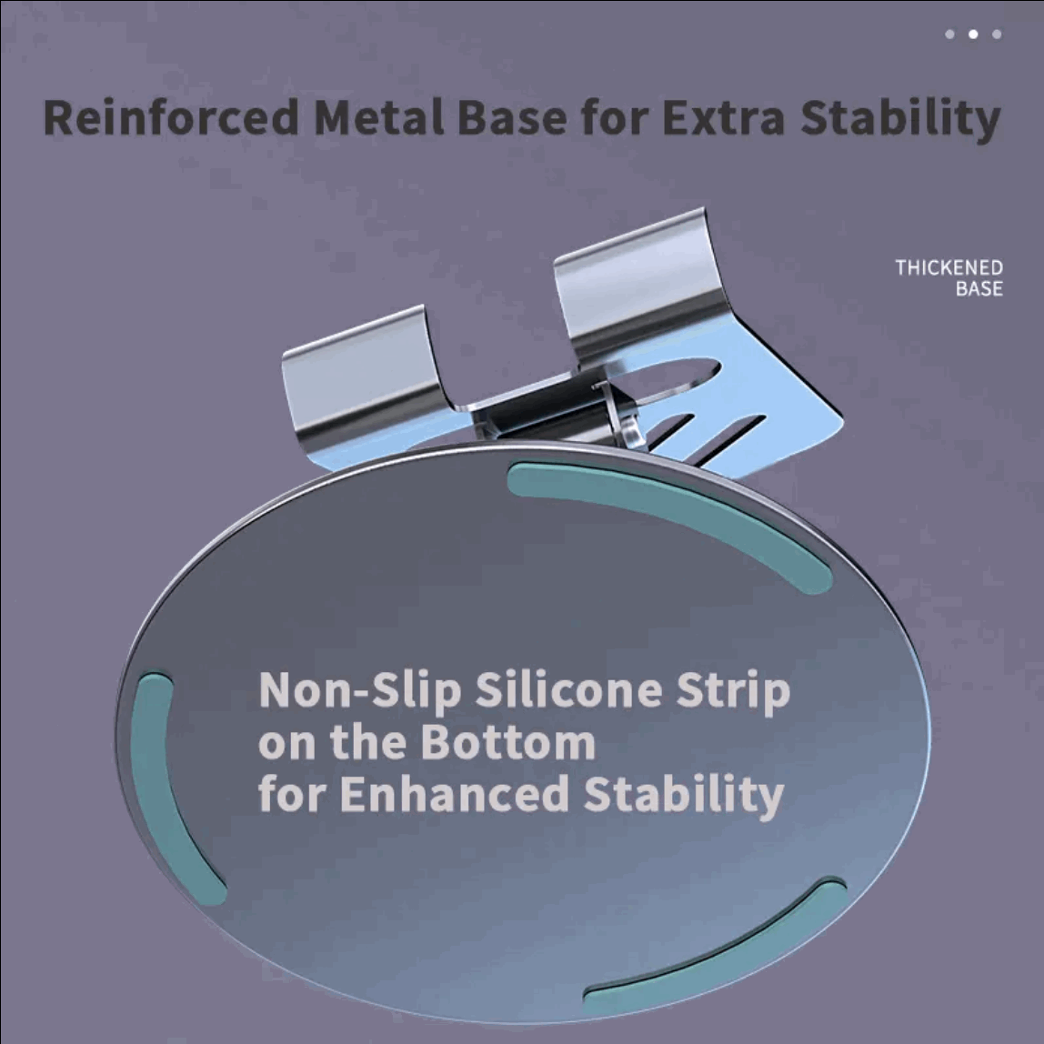 Adjustable Cell Phone Stand,  Aluminum Desktop Cellphone Stand with Anti-Slip Base and Convenient Charging Port, Fits All Smart Phones Letianpai