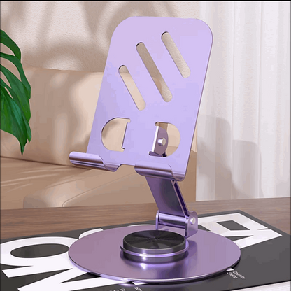 Adjustable Cell Phone Stand,  Aluminum Desktop Cellphone Stand with Anti-Slip Base and Convenient Charging Port, Fits All Smart Phones Letianpai