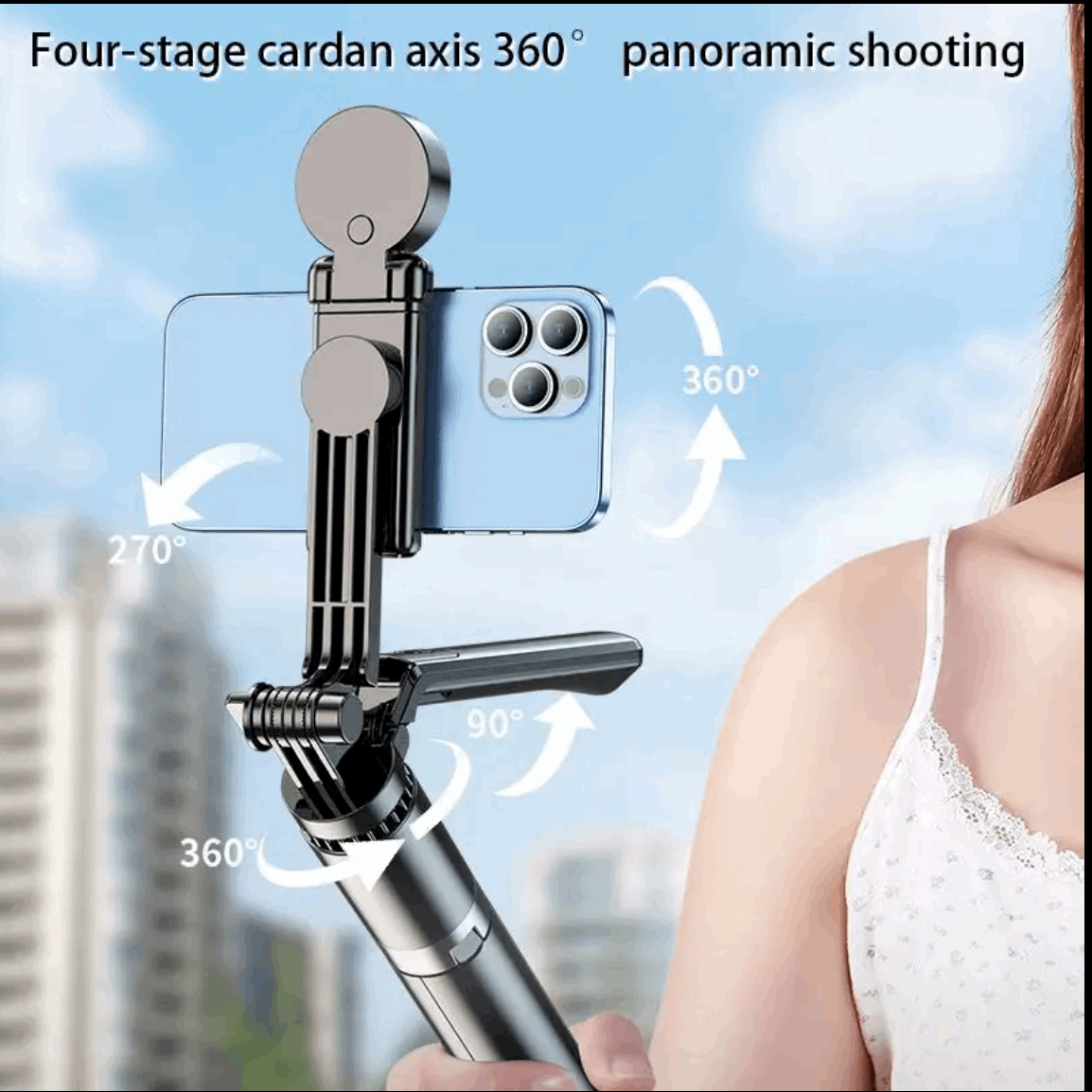 70" Phone Tripod & Selfie Stick, All in One Extendable Cell Phone Tripod with Wireless Remote, Tripod Stand for iPhone & Travel Tripod 360° Rotation Compatible with iPhone Android Phone, Camera Letianpai