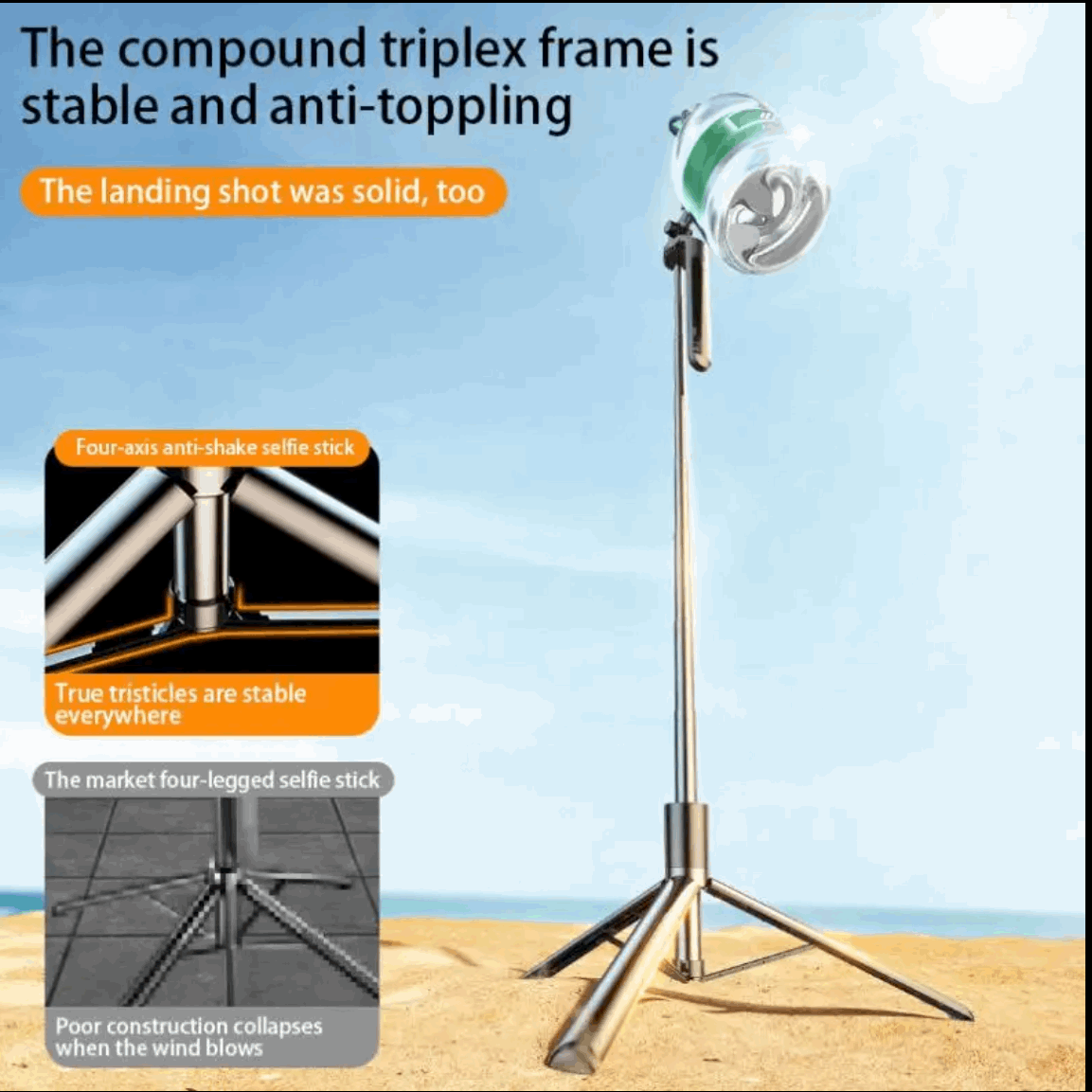 70" Phone Tripod & Selfie Stick, All in One Extendable Cell Phone Tripod with Wireless Remote, Tripod Stand for iPhone & Travel Tripod 360° Rotation Compatible with iPhone Android Phone, Camera Letianpai